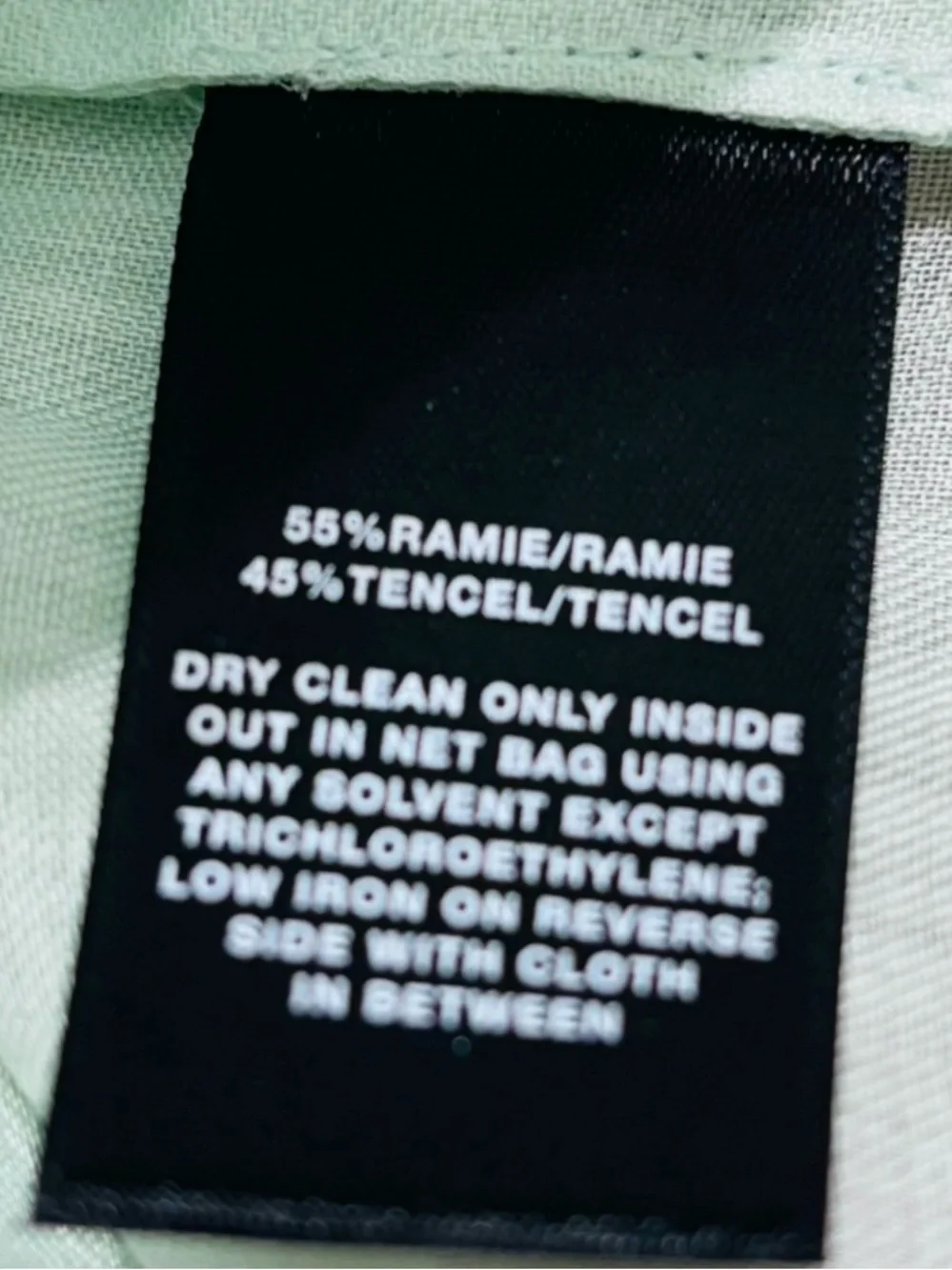 Lafayette 148 New York Ramie Tencel Button Up Top Short Sleeve Sage Green Blouse - Picture 8 of 10